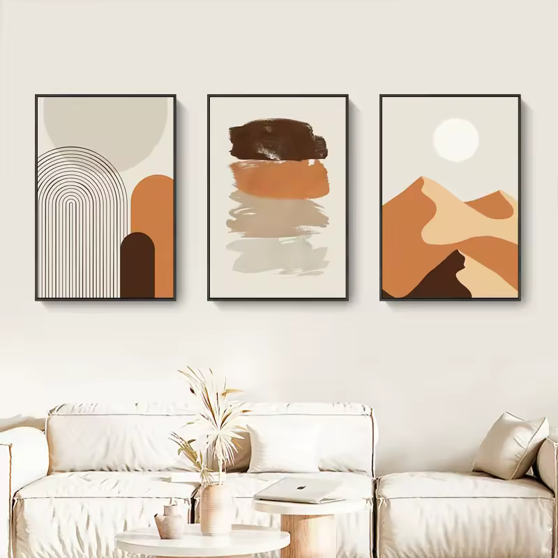 Minimal botanical still life wall painting
