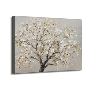 Blossoming tree neutral wall art