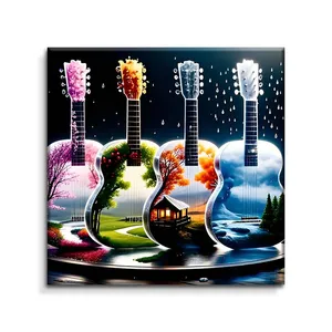 Three panel sea view canvas wall art