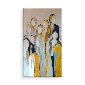 Neutral group figure abstract art